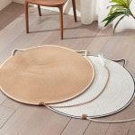 딩동펫 고양이 캣냥 흔들깃털 라운드 스크래쳐 매트 브라운 L : 딩동펫