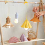 감성 캠핑 라탄조명 당기는 전구 전등갓 텐트 꾸미기 라탄갓 화이트바디 : 디지우드