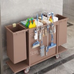 호텔청소카트 세탁물트롤리 클리닝카 건물 모텔 이동식 : 네네팩토리