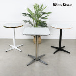 체어센스 로켓 실버 화이트 실버엣지 원형 600파이 인테리어 식당 업소용 카페테이블 : 체어센스