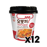 요뽀끼 매콤달콤 떡볶이컵 즉석간편조리 140g x 12개 : 트렌디푸드샵