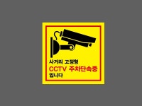 사거리 고정형 CCTV 주차단속중 입니다 BF098 1010 스티커 5x5cm : BESAMEMUCH0