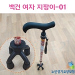 백건여자지팡이01 4발 어르신 보행보조 장기요양급여 고급 노인장기요양보험 할머니 복지용구 : 봄봄의료기