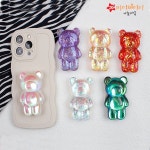 레진아트 스마트폰 거치대 만들기 실리콘 몰드&꾸미기 세트 귀여운아기곰 스마트톡 만들기세트(6명만들기KIT) : 엘토리