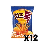 마켓오 치즈톡 달콤치즈맛 봉지스낵 80g x 12개 : 트렌디푸드샵