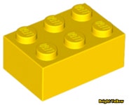 레고 브릭 Brick 2 x 3 3002 Bright Yellow 노랑 : 아이엠브릭