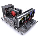 그래픽카드 지지대 풀투명 거치대 카드 받침대 GPU MATX미디엄(MATX및ITX마더보드) : 퍼스토머