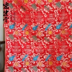 길상팔보 휘장 여덟 가지 보물과 상서로운 비단 직물 식탁보 배경 천을 위한 티베트 새틴 01 노란색 : 라플리엠