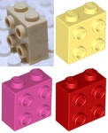레고 브릭 측면 스터드 Brick 1x2x1 2/3 Studs on Side 22885 White,Bright Purple,Bright Red,Brick Yellow,연회색 : 아이엠브릭