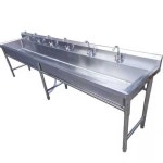 스테인레스 개수대 6구 캠핑장 주방 식당 팬션 학교 운동장 1. 200x50x80(수전O) : 아이러브직구2