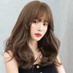 웨이브 브라운 가발 통가발 여자 패션 고열사 : LA CT