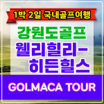[강원도골프] 횡성 히든힐스-웰리힐리CC 1박2일 골프패키지 : GOLMACATOUR