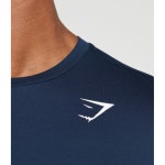 짐샤크 ARRIVAL 트레이닝 짐웨어 슬림핏 긴팔 헬스장 티셔츠 네이비 : 쇼퍼딕션 캐나다