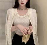 골드체인 트리밍포켓 크롭니트카디건 : 나인 원