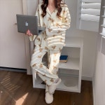 편안한 임부 잠옷 수유 봄과 가을 순면 산후 모유 가정복 3월 4일 임산부를 위한 임신 겨울 출산 홈웨어 : 아이쉬몰