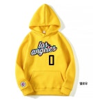 LA 클리퍼스 러셀 웨스트브룩 농구 특양면 후드티 티셔츠 A0253 : 티퍼블릭16