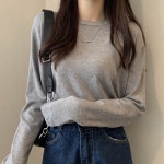베이직 소프트 라운드넥 긴팔 티셔츠 : 제이엔엘뷰