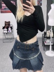 언발 어텐션 롱 긴팔 티 (3color) : 요치요치