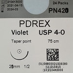 에스엠이엔지 PN420 PDREX 피디렉스 4/0 20mm1/2환침 75cm [24EA] : 태양메디칼