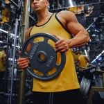 LYFT 배색 라운드넥 민소매 헬스나시 짐웨어 R1008 : 룸프