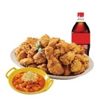 [선물하기] 노랑통닭 (레귤러/순살)후라이드치킨+떡볶이+콜라1.25L : BCON