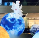 카페 보름달 조명 조경 시설물 대형 달 조형물 야경 무드등 HD 2m 잉크젯 달 팬 : 모아담아몰