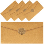 체리쉬 왁스 스탬프 감사 용돈봉투 5개, 골드 : 주식회사 다다