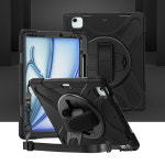 아이패드 에어 13 7세대 M3 케이스 범퍼 핸드 스트랩 라운드 아머 블랙, 에어 7/6세대 13 : 스냅케이스