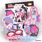 [엘] 긱시크 키티퍼피 조각 스티커 : 올더띵스아이러브
