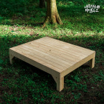 미엔우드 야외 원목 평상 실내 원목 테이블 데크 정자 DIY 조립식 월넛색 595x595 : 우드노크