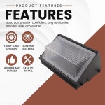 LED 벽 팩 조명 쉘, 120V 야외 주차장, 창고, 집 램프 만 : 무역정민상사