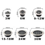 0 v 220 v led 지 하 램프 3 w 6 w 9 w 2 w 5 w 8 w 24 w 36 w 정원 빛 ip66 방수 야외 LED 스포트라이트 가로등 : BURIBURI