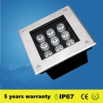 Led 지 하 빛 3 w 4 w 5 w 6 w 9 w 2 w 6 w 24 w 36 w 평방 지상 램프 dc2v 또는 85265vac ip67 매장 된 플로어 프리 램프 : BURIBURI