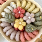 떡선물세트 오색도장송편 꽃송편 설날 선물 백일 돌 답례 첫인사 상견례 추석 명절 선물 부산 사하구 : 송떡송떡