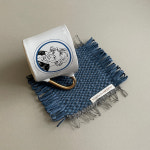 위빙 컵받침 티코스터 소품 화분받침 직조 홈카페 내추럴얀 페이퍼얀 꼬꼬띠에 [a lombre du cocotier] Hayrick_Navy Blue : 아뜰리에... 