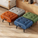 가정용 낮은 의자 고급 미니 가죽 걸상 소파 럭셔리 다크그린무광 : 꾸꾸몰2