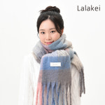 라라케이 체크 레게 빅사이즈 롱 머플러 두툼 오버 사이즈 롱 목도리 : 라라케이 lalakei