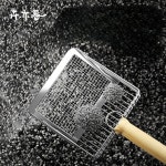 고양이 쓰레기 삽 일체형 금속 스테인레스 모래 똥삽 1.0mm 미세 구멍 (고운 모래) : .루나리아