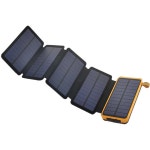 휴대용 태양열 충전기 휴대폰충전 태양열충전 핸드폰 블랙 3 10000mAh : 마켓트랙