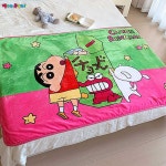 짱구 담요 무릎 담요 차량용 대형 비행기 귀여운 신짱 캐릭터 사무실 이불 잠옷 : 탐정마켓