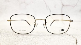R2-239 무광 블랙/골드 사각메탈안경테 51사이즈 13g 가벼운 빈티지안경 : 안경센터