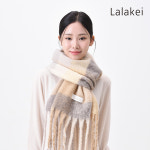 [당일출고]체크 레게 미디엄사이즈 롱 머플러 두툼 롱 목도리 : 라라케이 lalakei