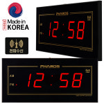 전파수신 디지털 전자 벽시계 무소음 벽걸이 시계 사무실 특대형 국산 체육관 강당 f400 : 주준컴퍼니