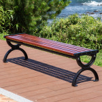 인블루 내셔널 평벤치 공원 아파트 버스정류장 원목 주물 야외벤치 2인용 : 인블루가구