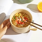 컵라면 용기 도자기 라면그릇 전자레인지 라면기 : 일상백과