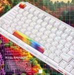 MIIIW 블루투스 유무선 픽셀 레인보우 기계식 투명 키보드 RGB Z830프로 98키 : 울트라코코