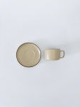 Brown rim coffee mug / 브라운 림 커피잔 / 커피잔세트 도자기찻잔 : 쿠에 CUE