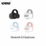 LOERSS 5.0 블루투스 이어폰 하이파이 스테레오 엑스트라 베이스 서브우퍼 이어클립 방수 이어버스 게이밍 스포츠 헤드폰 휴대폰 PC용... 
