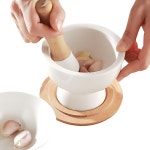 미니 도자기 깨갈이 절구통 깨 마늘 돌 절구 : 리빙브런치