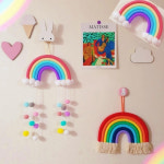 아이방꾸미기 아기방인테리어 소품샵 드림캐쳐 썬캐쳐 무지개마크라메 어린이집현관 모빌 핑퍼구름 : 챠밍빔